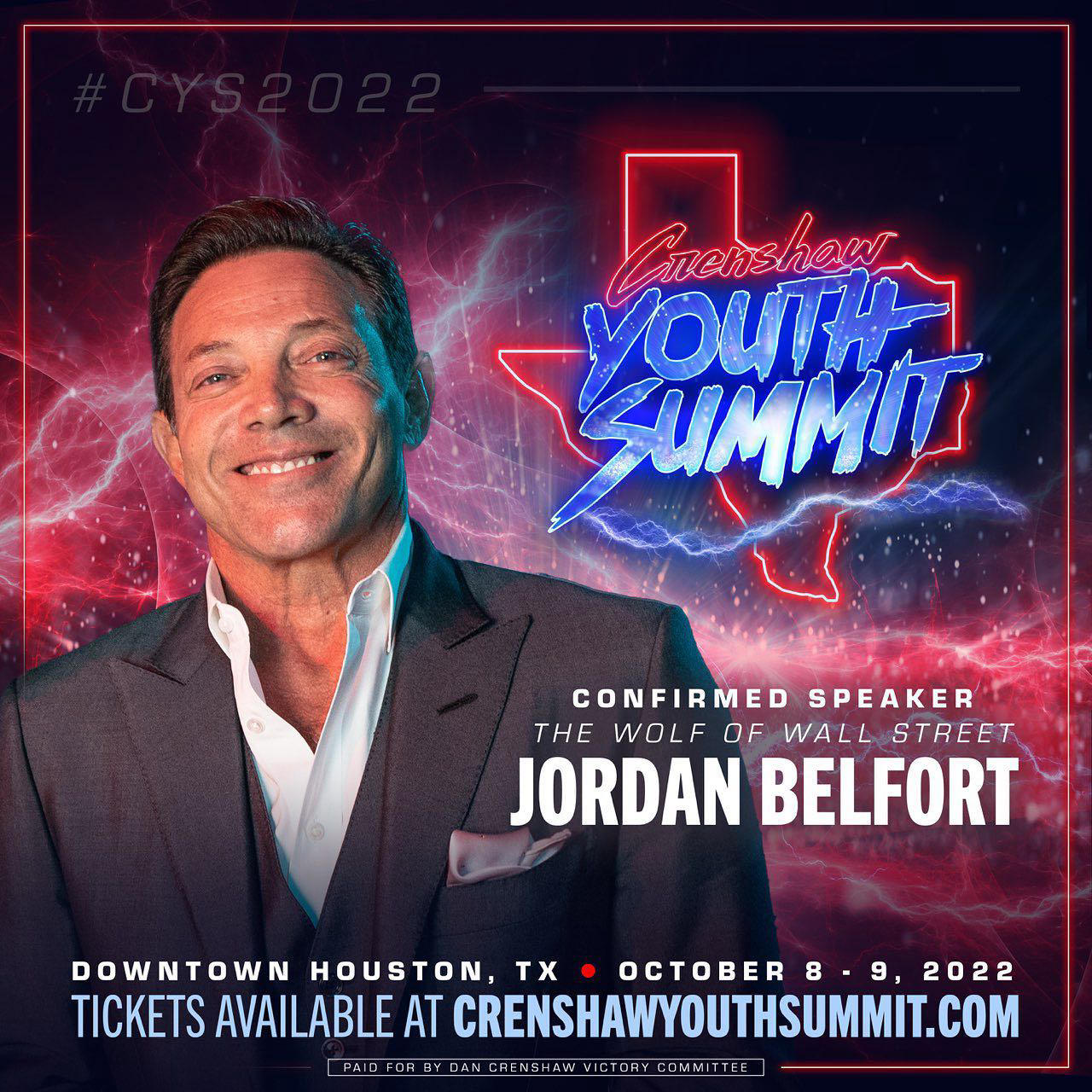 image  1 Jordan Belfort - So excited to be a part of this year’s Youth Summit with #dancrenshawtx